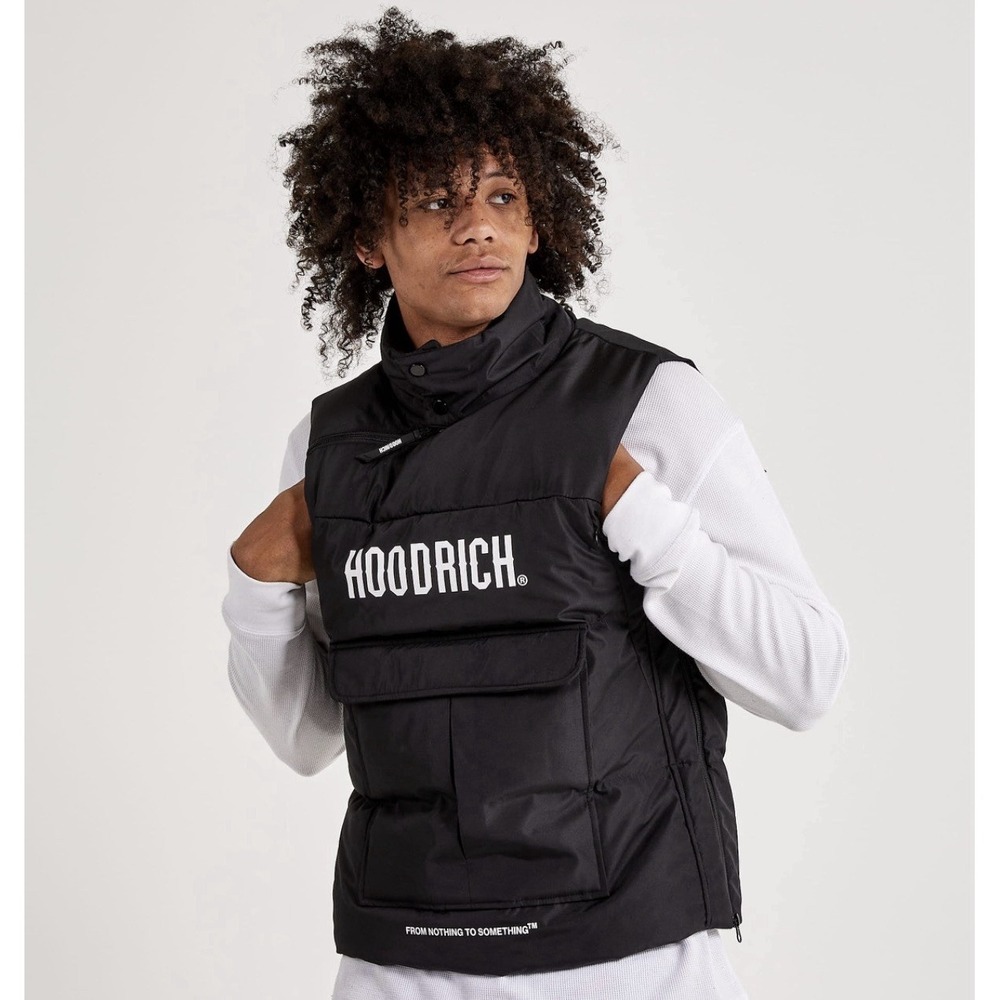 Hoodrich Astro V3‎ OG Black Puffer Vest Jacket Men's Medium NWOT